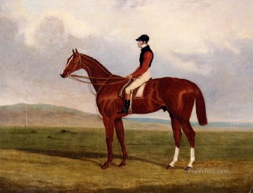 Caballo Painting - Elis flexible Un caballo de carreras castaño con John Day Up Caballo John Frederick Herring Jr
